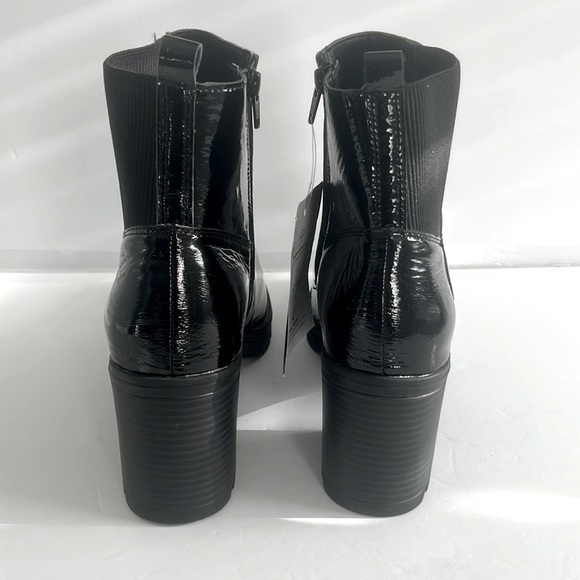 NATURALIZER $179 Verney 2 Patent Leather Block Heel Ankle Boots Size 12 Med NWT - Picture 10 of 12